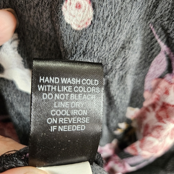 Torrid Floral & Crane Print Crepe Fringe Kimono 3X - Picture 13 of 13